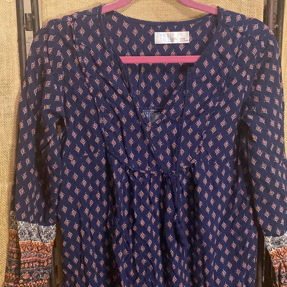 Time and Tru Boho Peasant Paisley Print Dress S - Picture 14 of 16